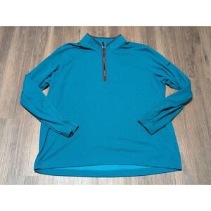 Nike Dri-FIT XXL Pullover Teal‎ Blue 1/4 Zip Long Sleeve Athletic Top